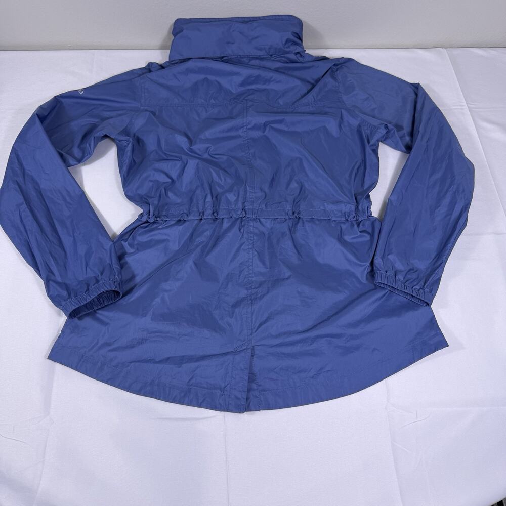 Columbia Women’s Blue Sustina Windbreaker, Cinched Waist, Stowaway Hoodie M - Picture 15 of 16